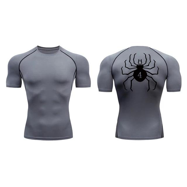 Boutique Clothing No.1 Anime Hunter X Hunter Compressie T-shirt Snel drogend Hardlopen Fitness Strakke sportkleding Zomer Ademende spin Korte mouw L
