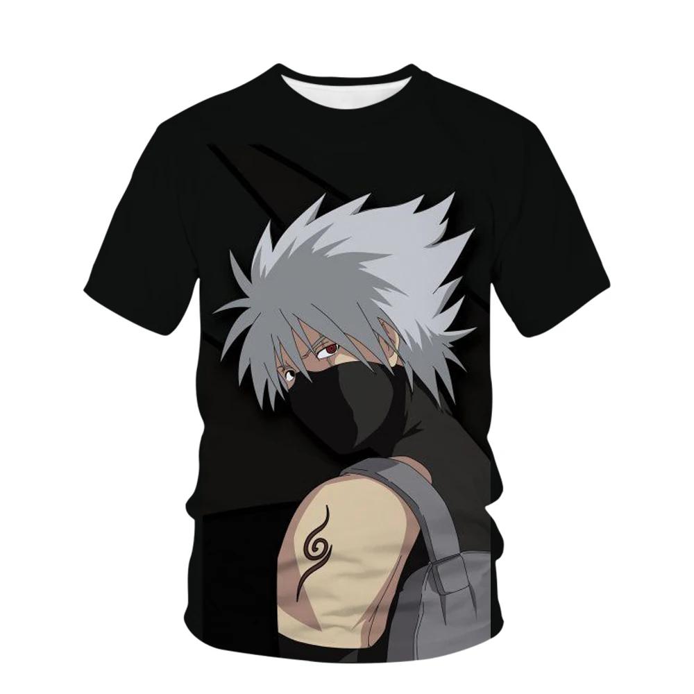 ETST0013 Zomer Naruto Hip Hop T-shirts voor heren Anime Kakashi Streetwear O-hals Korte mouwen Heren T-shirt Cartoon Grafische Tops Kleding XL