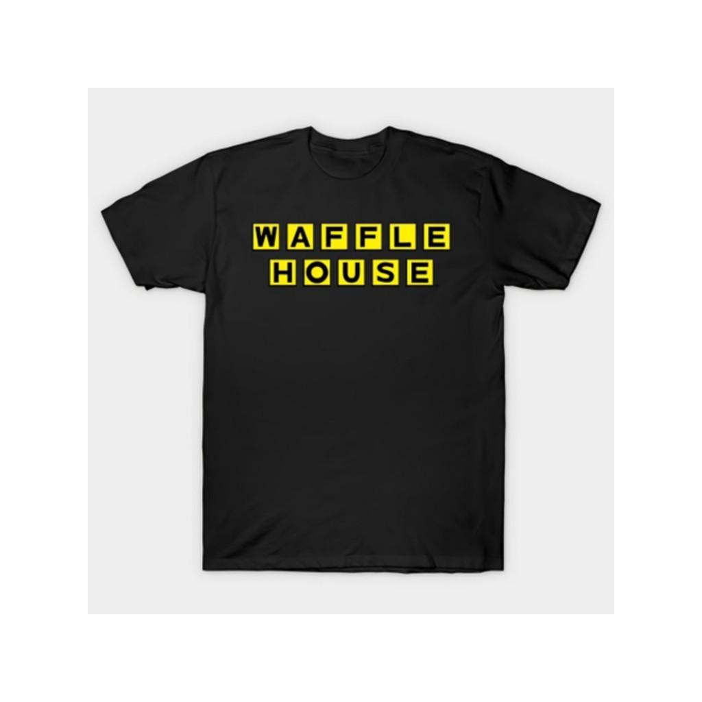 Nice T-Shirts Classic Waffle House Pattern Men's T-Shirt - Soft   Crew Neck  Short Sleeve  Regular Version  Slightly Stretchy  Machine Wash  Four Seasons Weekend Ca XXXL zwart