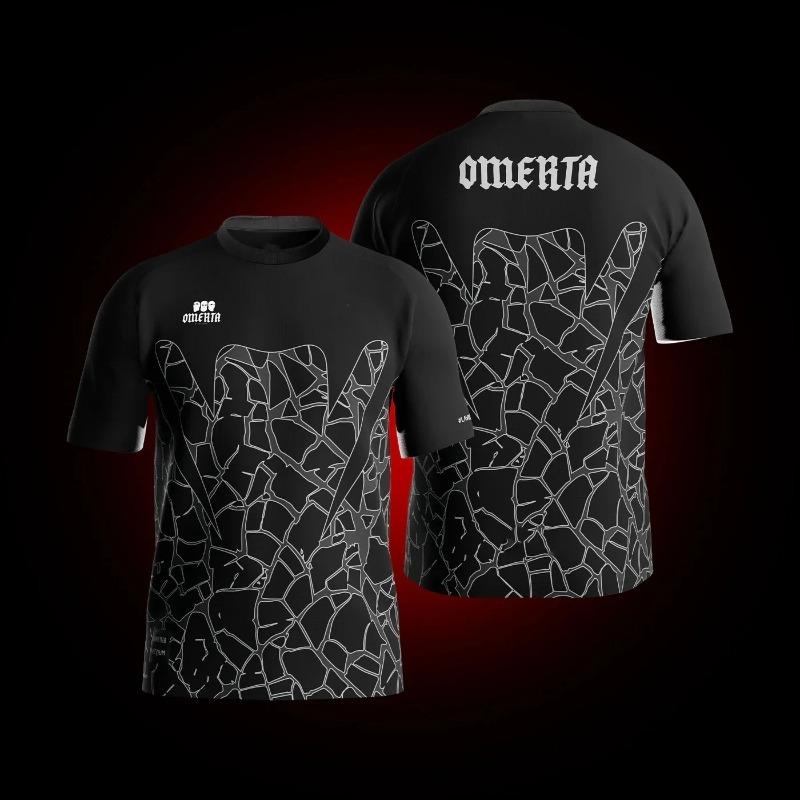 Xuhaijian02 maillot omerta 47 t-shirt heren casual zwart wit top y2k kleding L
