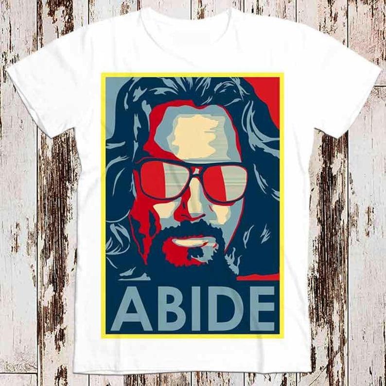 Great Deal 230 Gsm 100% Cotton The Big Lebowski Tee The Dude Abide Best Seller T Shirt Music Retro Top Tee Gift Cool Unisex 8637 L wit