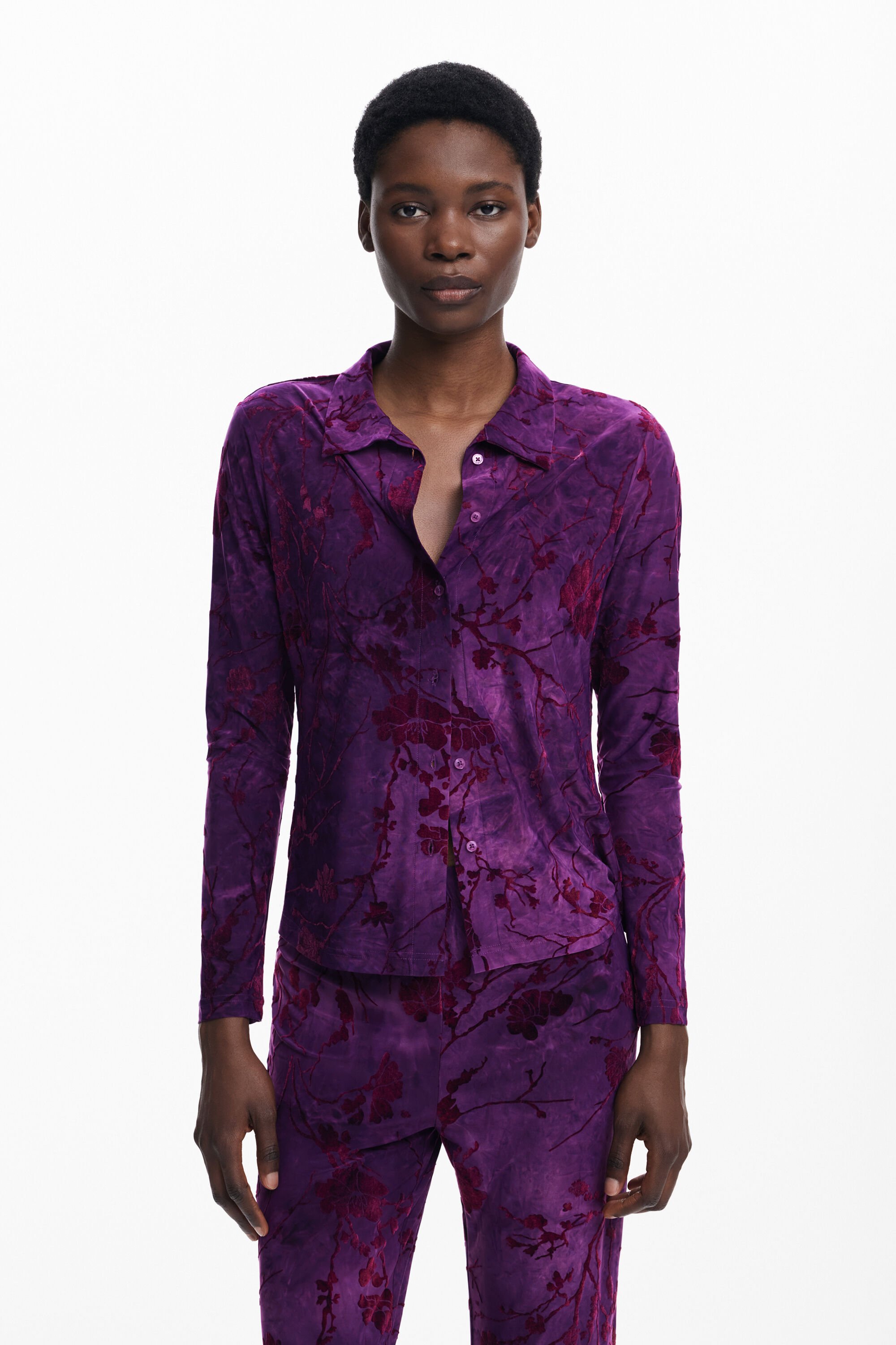 Desigual Oosters shirt met knopen - RED