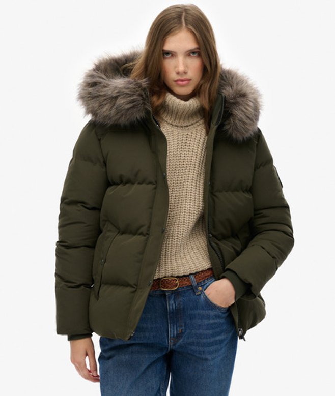 Superdry Everest Five Baffle Pufferjas Khaki