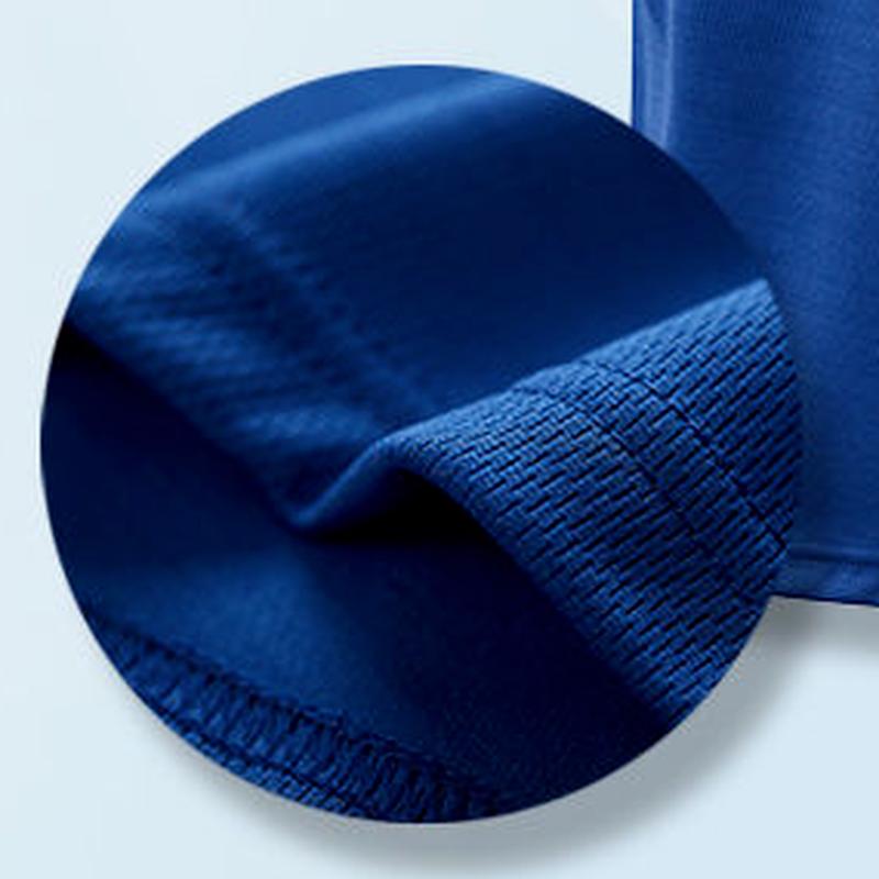 Cloth W Zomer sneldrogend T-shirt op maat ronde hals sport korte mouw voor man en vrouw casual doek L blauw