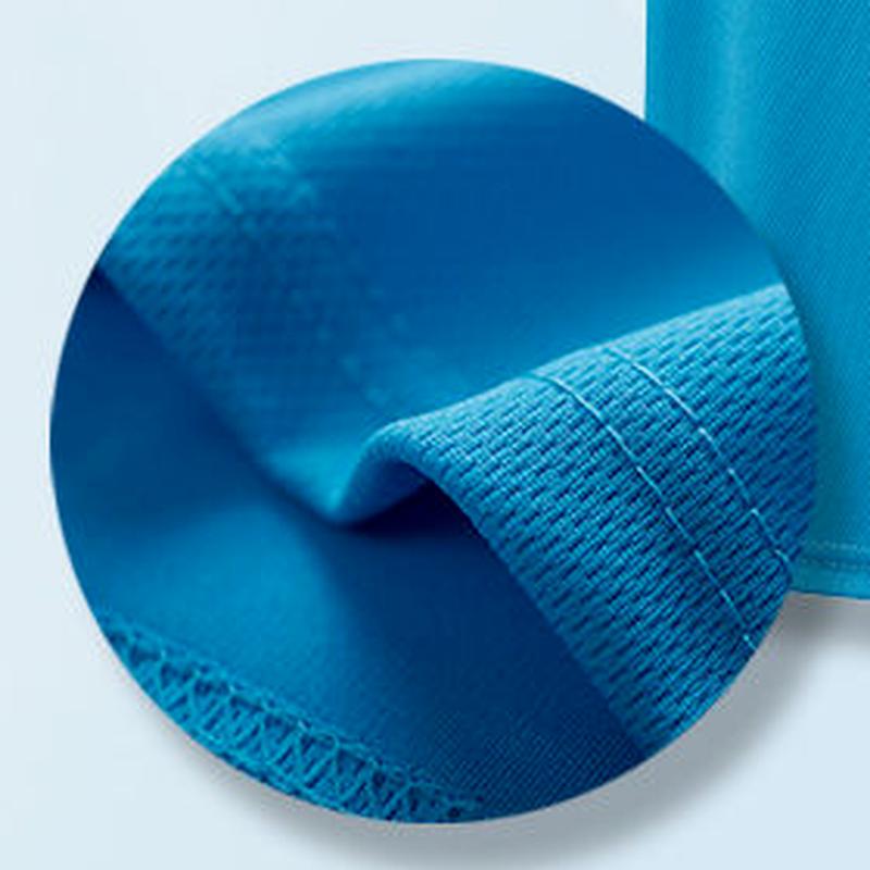 Cloth W Zomer sneldrogend T-shirt op maat ronde hals sport korte mouw voor man en vrouw casual doek XL lichtblauwe kleur