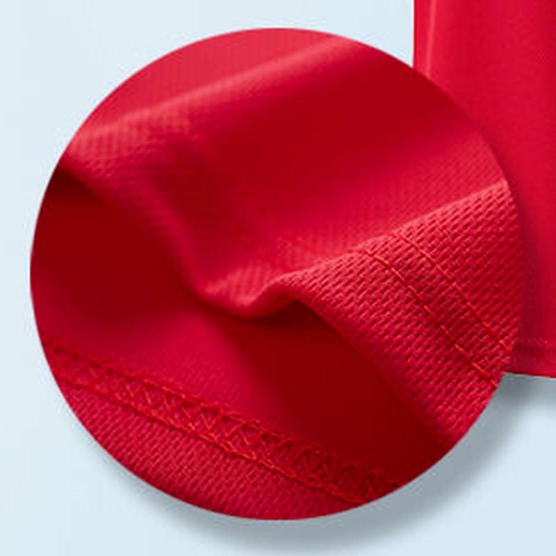 Cloth W Zomer sneldrogend T-shirt op maat ronde hals sport korte mouw voor man en vrouw casual doek 2XL rood