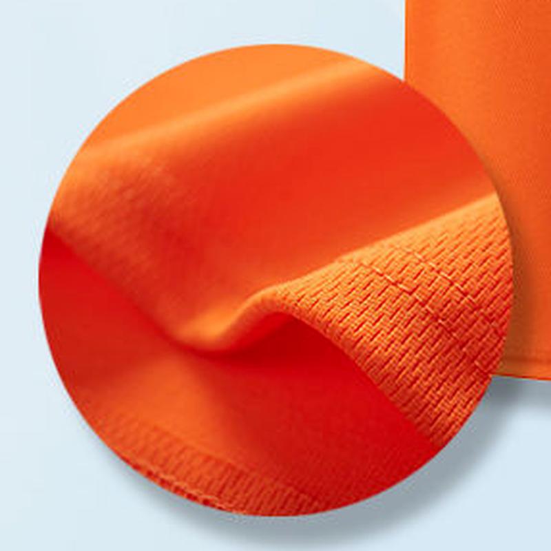 Cloth W Zomer sneldrogend T-shirt op maat ronde hals sport korte mouw voor man en vrouw casual doek 3XL oranje