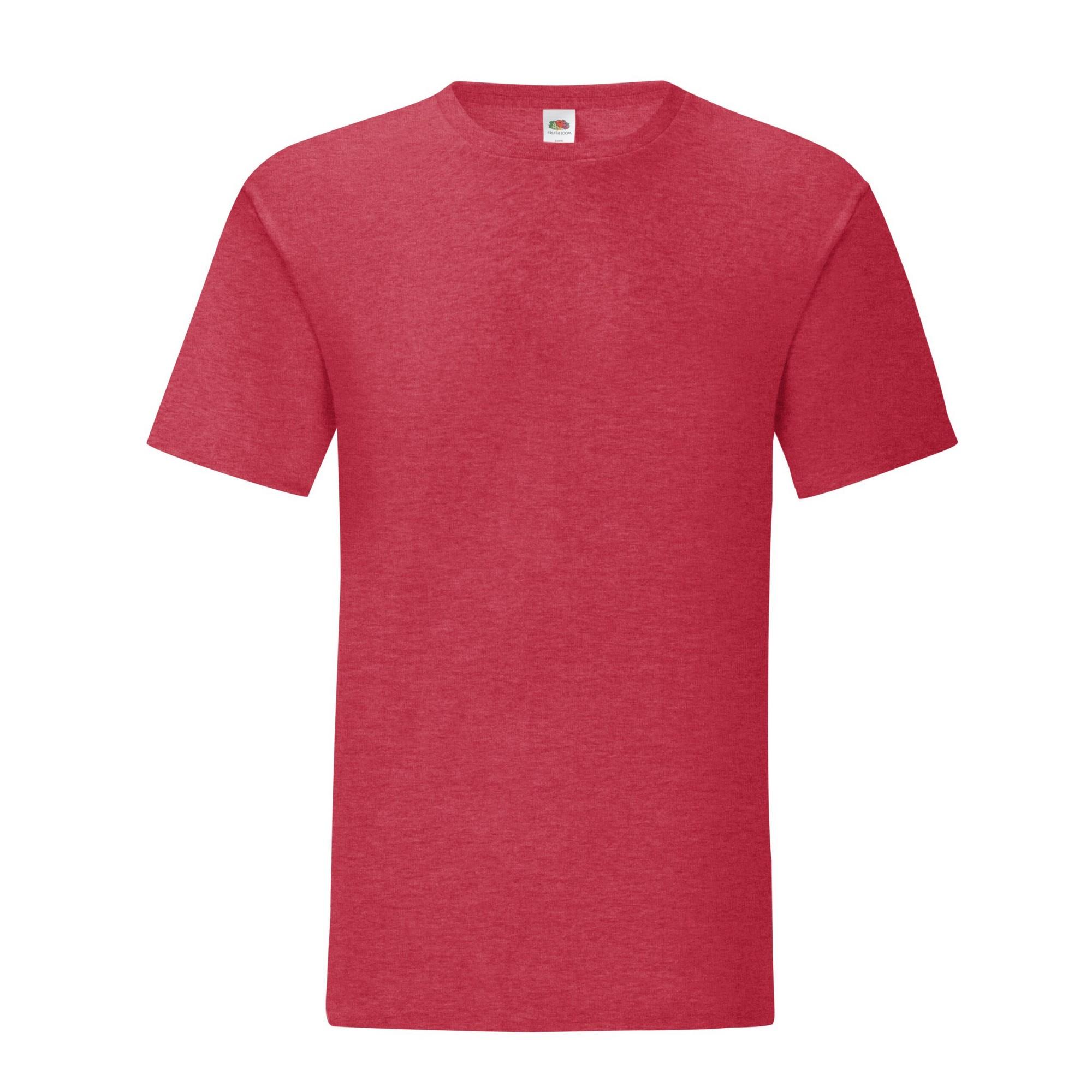 Fruit Of The Loom Mens Iconic 150 Heather T-Shirt L rood