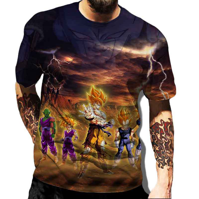 SDS003 Anime Vegeta T-shirt Dragon-Balls T-shirts Heren T-shirt Klassieke Herenkleding Harajuku Grafische Bedrukte Kleding Zomer Tops Tees XL