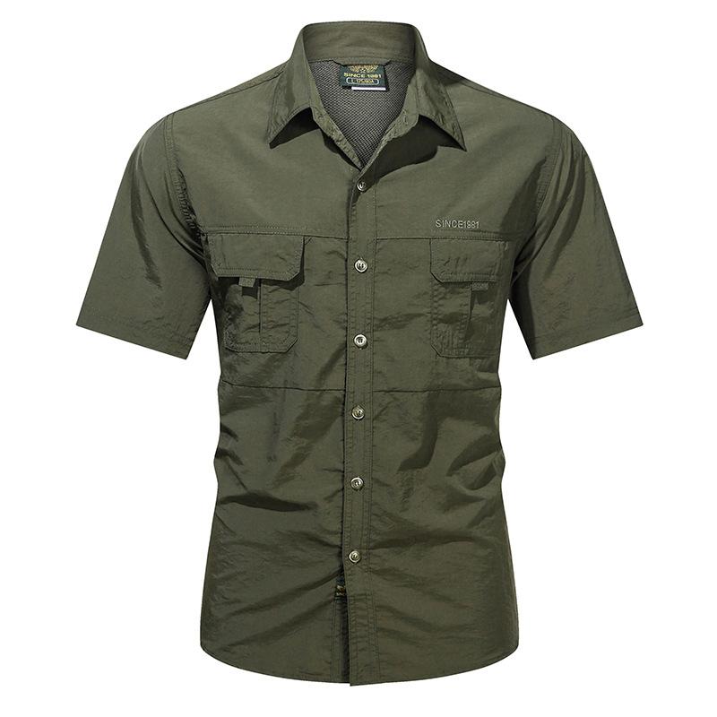 NK-Fashion-9 Zomer sneldrogend shirt met korte mouwen Heren buiten los sneldrogend T-shirt Casual bergbeklimmen visshirt dun XL