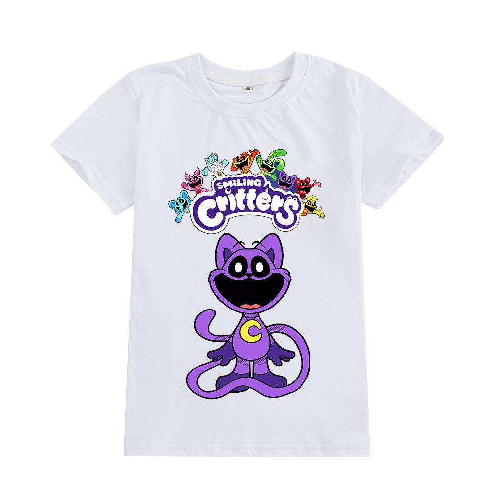 Angel 05 Lachende beestjes T-shirt 100% katoenen kleding Mode korte mouw ronde kraag T-shirt zomer T-shirts 110