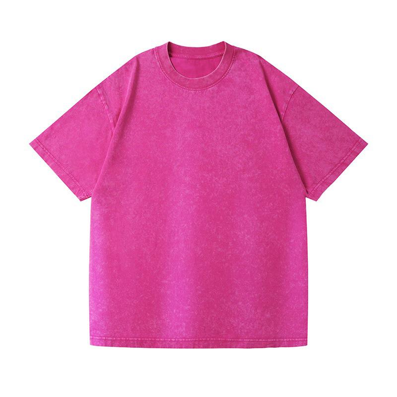 Molly Show Heren katoenen T-shirt effen ronde hals korte mouw los T-shirt zomer vintage vakantie T-shirt voor mannen ademend lichtgewicht zacht pullover top 5XL
