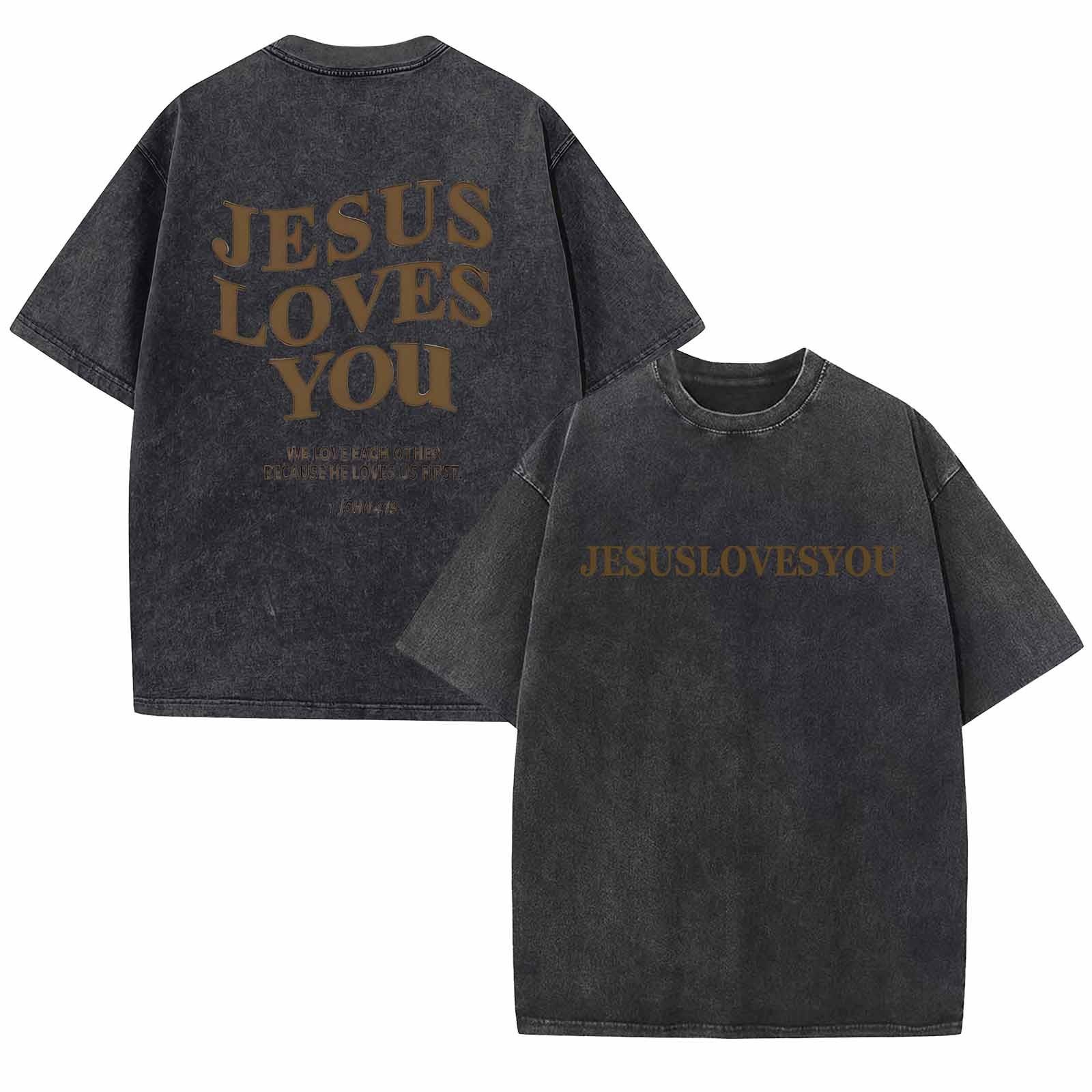 Jiangnan E Heren Zomer Effen Kleur Gewassen Distressed Drop Shoulder T-Shirt Heren Casual Mode T-Shirt XL zwart