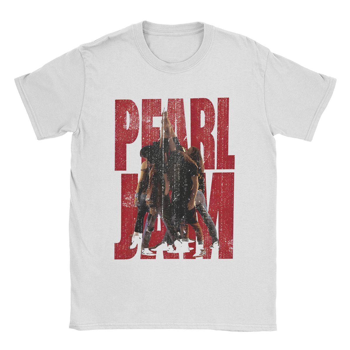 Comfortable season All Seasons Heren Dames Beste Album Tour Pearls Jam Shirt Accessoires Puur Katoen T-shirt Kleding Vintage T-shirt XXL wit