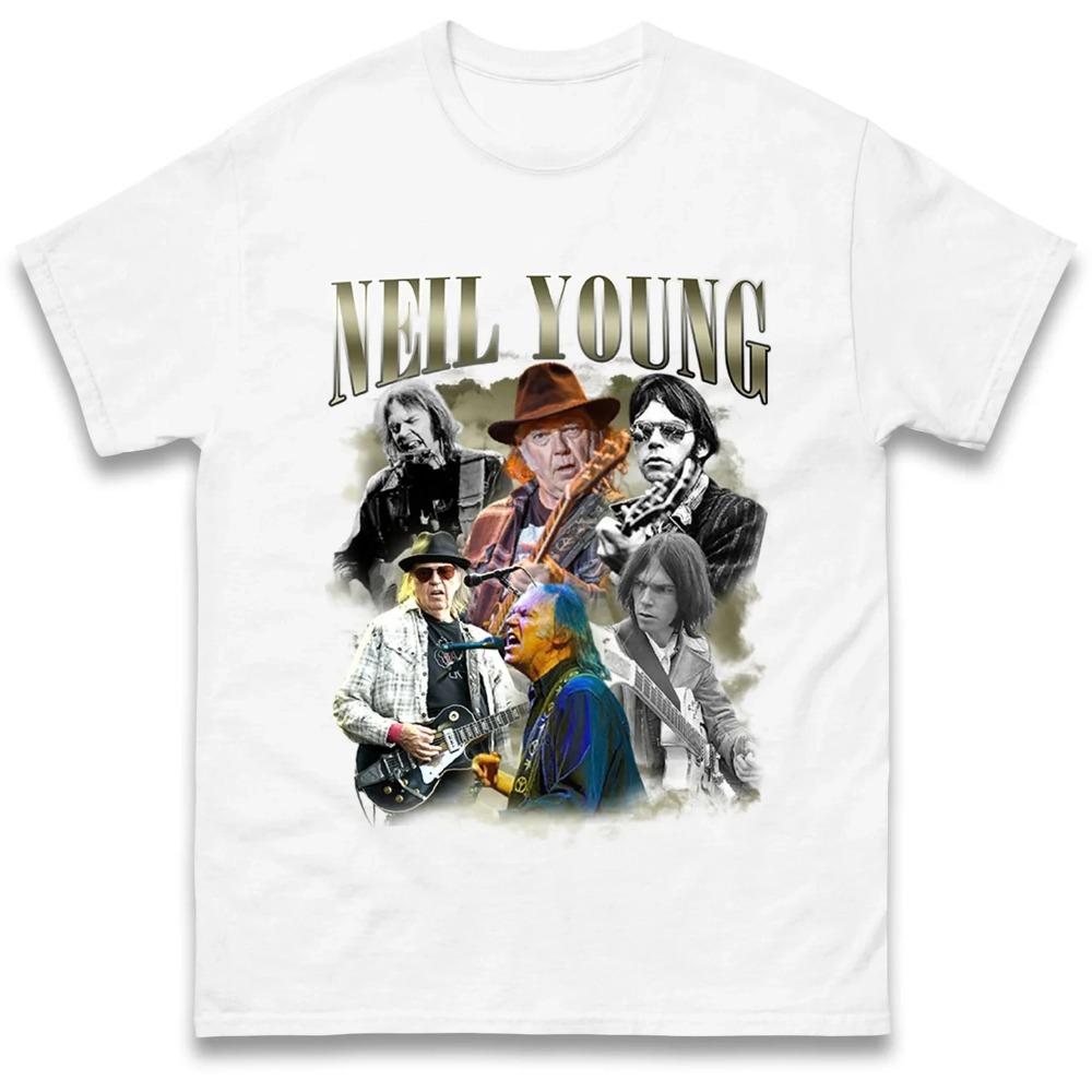 Comfortable season 2025Neil Young Bootleg T Shirt Graphic Printed T Shirt Street Wear Harajuku Classic Vintage Men's and Women's Top XXXL