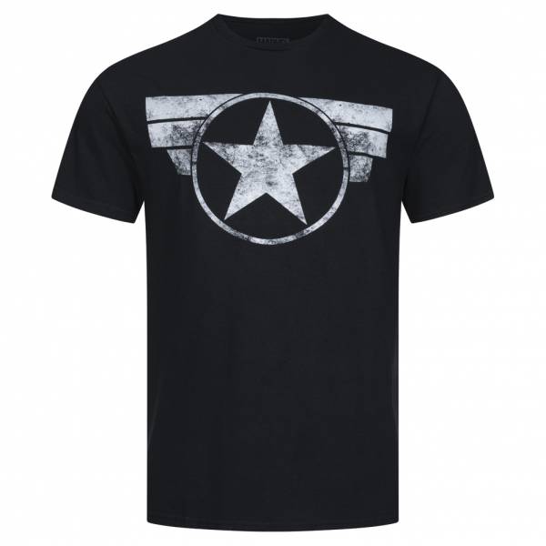 Lizenz Captain America MARVEL-logo Heren T-shirt FAMTS956BLK