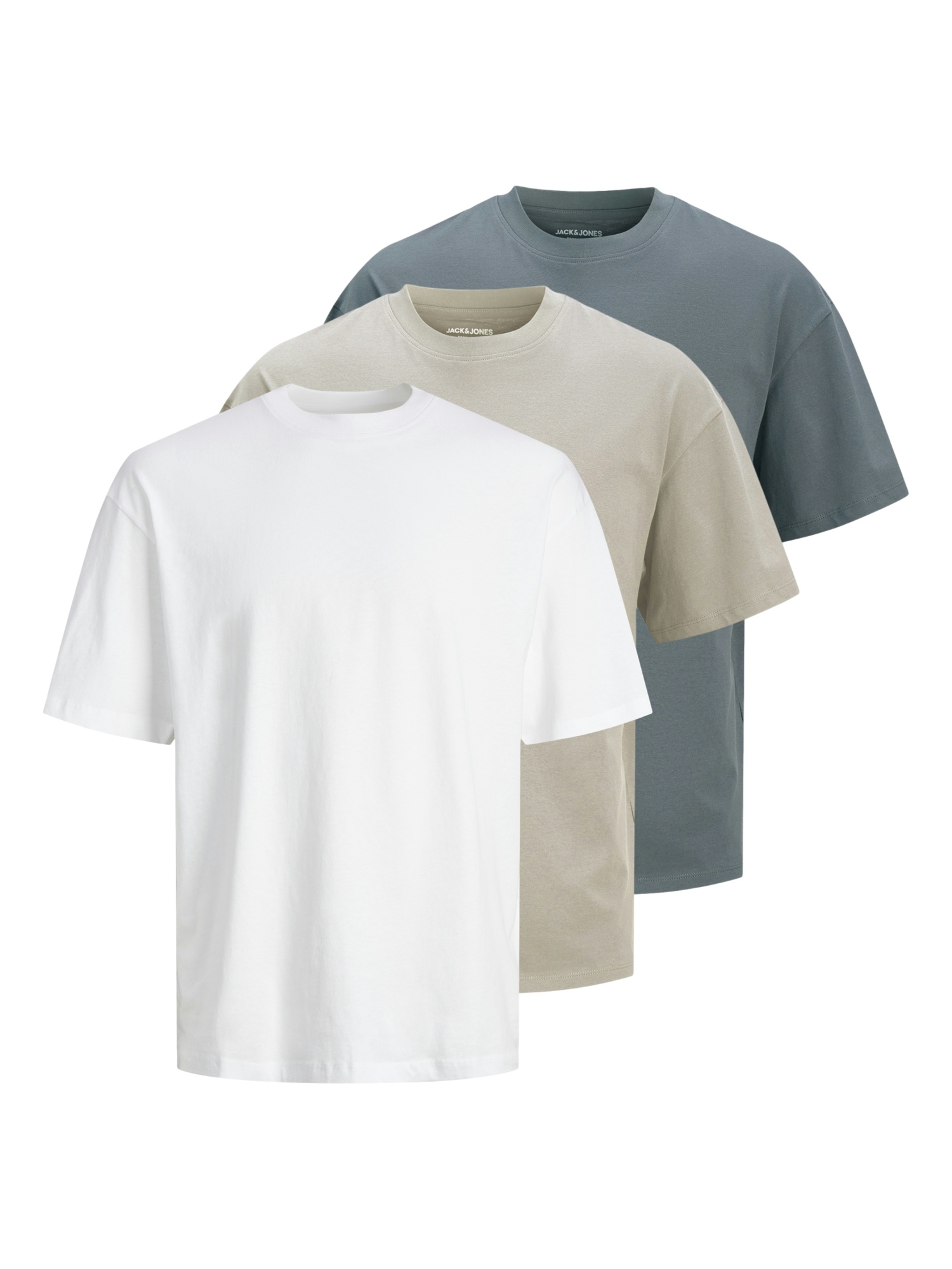 Jack & Jones Shirt met korte mouwen JJHUGO LOOSE TEE SS CREW NECK 3PK MP