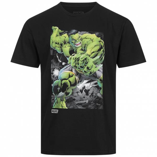 Lizenz Hulk Marvel Battle Scene Heren T-shirt MAMTS054BLK