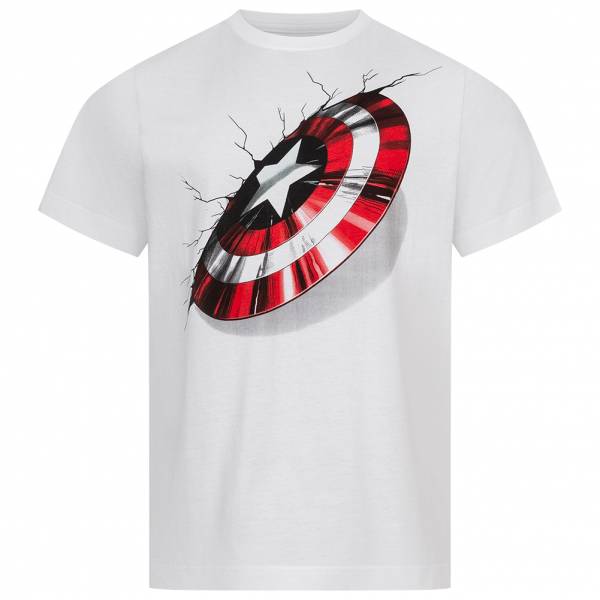 Lizenz Captain America Marvel 3D Shield Heren T-shirt FBMTS659WHT