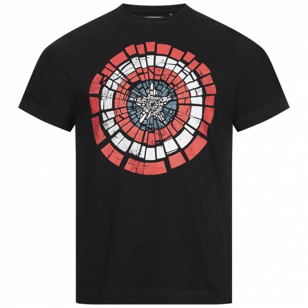 Lizenz Captain America Shield Marvel Comic Shield Heren T-shirt FBMTS308BLK