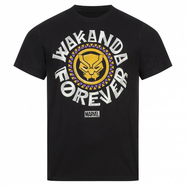 Lizenz Black Panther Marvel Wakanda Forever Heren T-shirt MAMTS077BLK