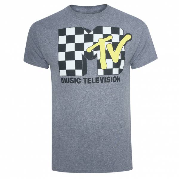 Lizenz MTV Check Logo Heren T-shirt POMTS196GRH