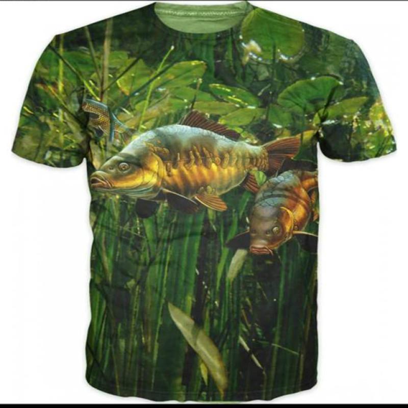 ETST 07 Zomer heren 3D Visprint T-Shirt Outdoor Vrije tijd Vissen Sneldrogend Ademend Oversized XXS-6XL Korte Mouw T-Shirt XXL