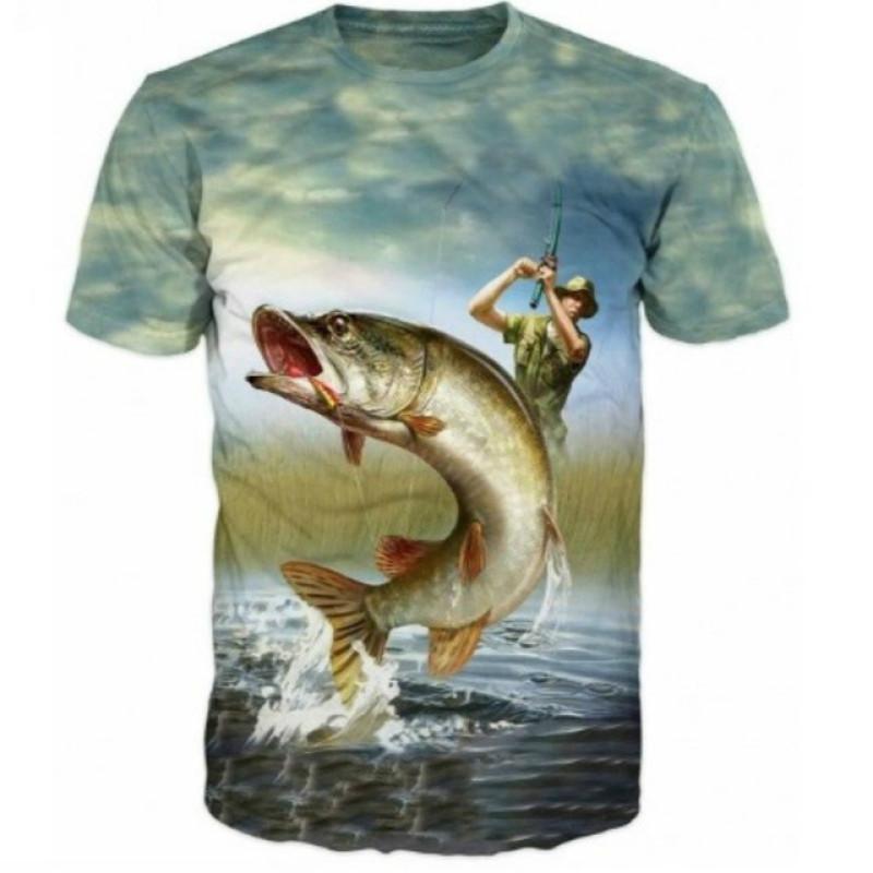 ETST 07 Zomer heren 3D Visprint T-Shirt Outdoor Vrije tijd Vissen Sneldrogend Ademend Oversized XXS-6XL Korte Mouw T-Shirt L