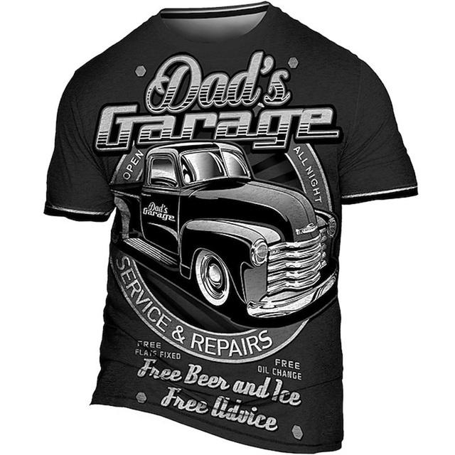 Xin nan zhuang Vintage Biker T-shirt Mannen Motor Grafische T-shirt Klassieke Korte mouwen 3d Auto Print Tees Top Zomer Streerwear Herenkleding XXXXL