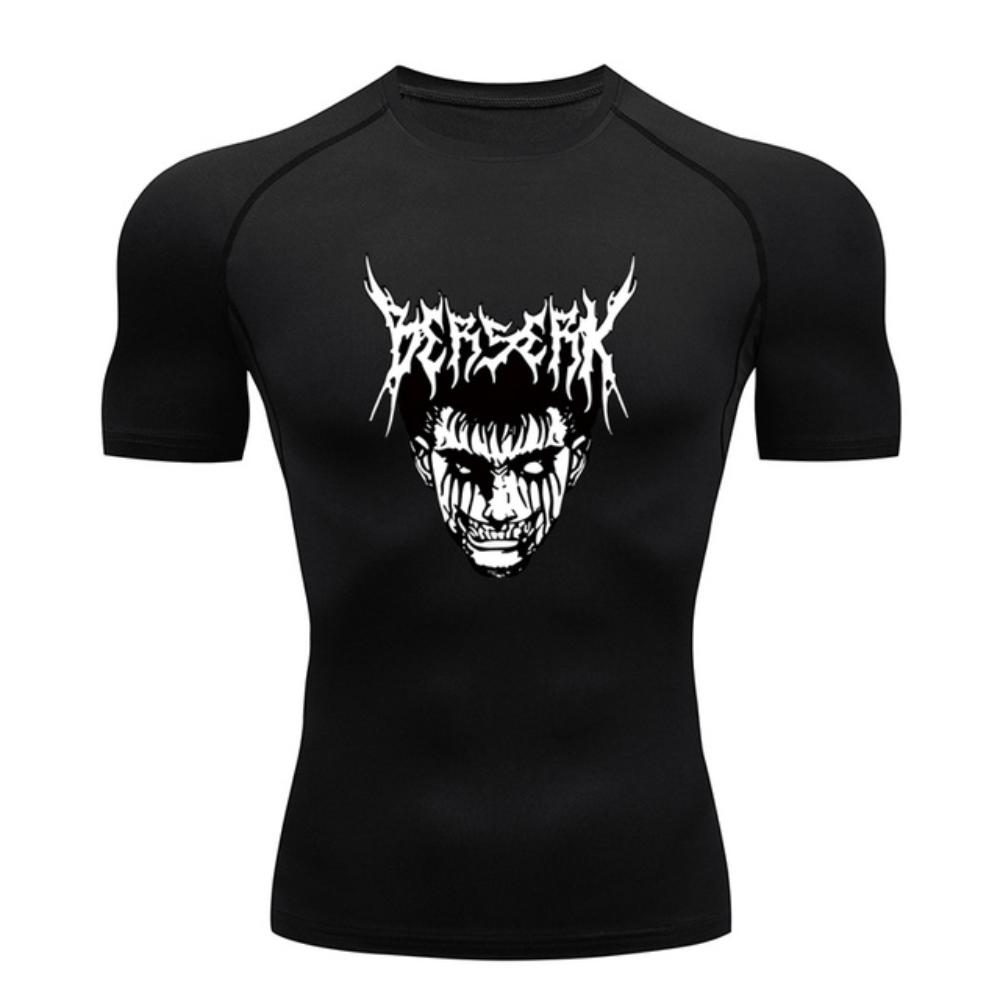 Kukebang Anime Berserk Guts heren compressieshirt Fitness Sport Running Tight Gym T-shirts Tops Tee Zomer M