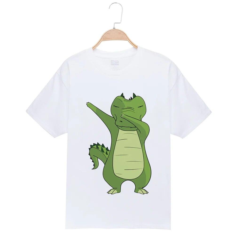 YSM Cotton Tshirt Tijdelijke korting heren T-shirt heren katoenen shirt hagedis krokodil man shirts van hoge kwaliteit kort XXXXL wit