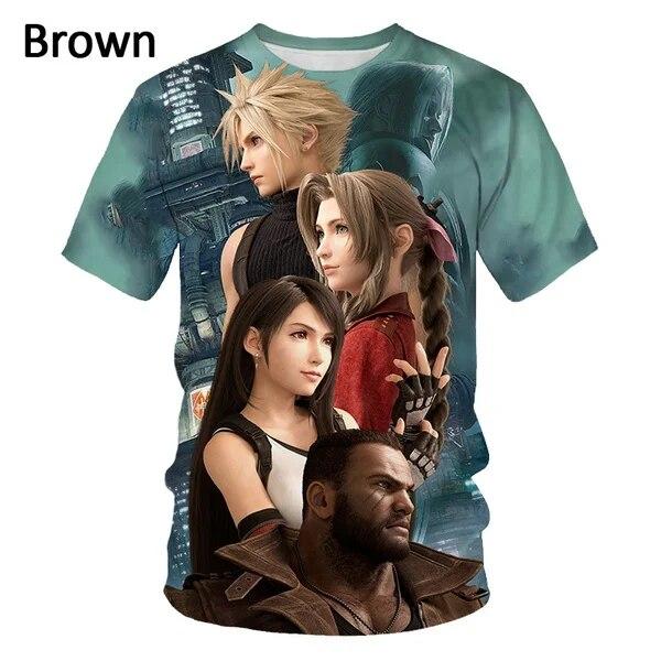 Xin nan zhuang Nieuwe Mode Heren Final Fantasy VII Fun 3D Gedrukt T-shirt Casual Harajuku Oversize Korte Mouwen Y2K Kleding L