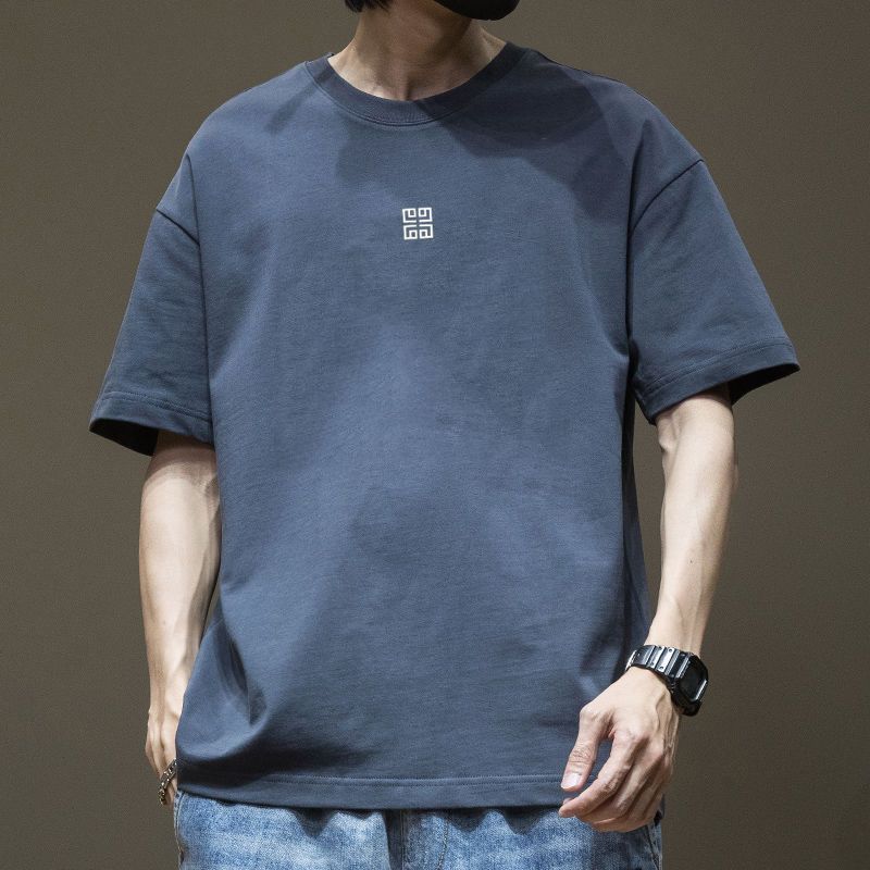 Bistrota 100% Katoen Heren T-shirt O-hals Halve Mouwen Casual Los T-shirt Man Hip Hop Pullover Shirt 3XL