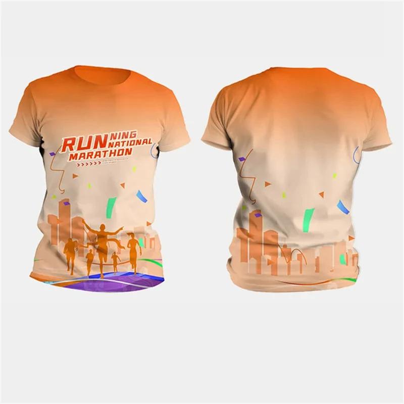 Laoxu Heren T-shirt Outdoor Fitness Run Sport T-shirts Zomer Nieuw Casual Dames Korte Mouw Tops Mode 3D Gradiënt Harajuku Tops XL grijs