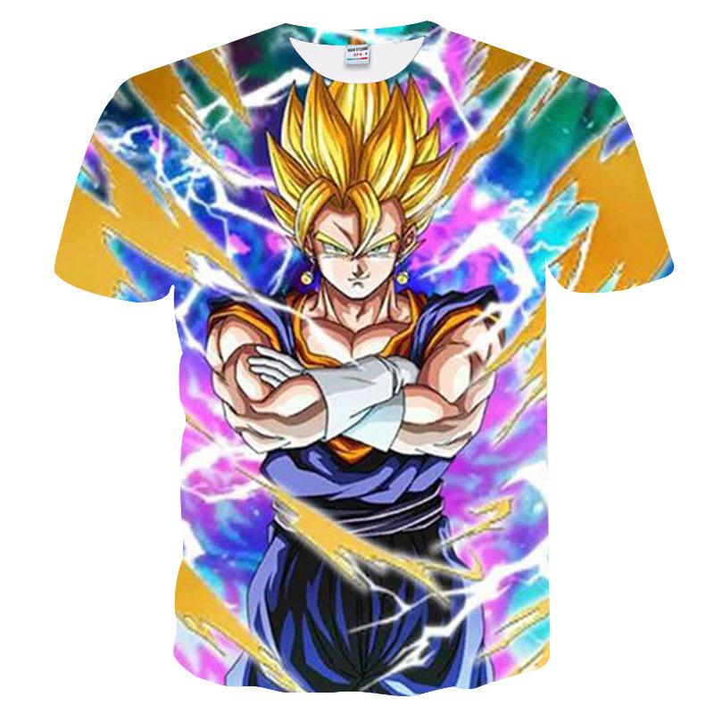 Baibao QIQI Zomer Ronde Hals T-shirt Heren Japanse Anime Draak Korte Mouw Dames Kleding Snel drogend Top XXS-6XL L