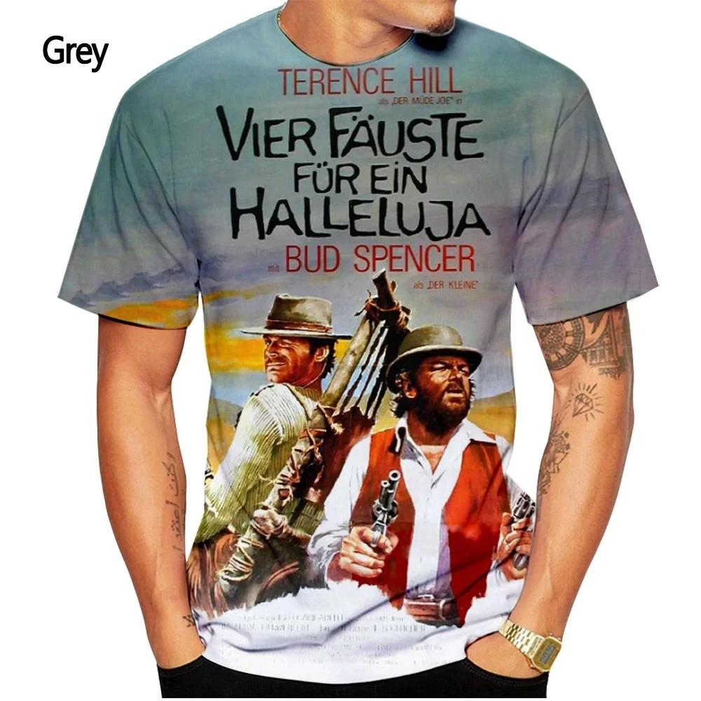 ETST 006 Bud Spencer Terence Hill 3D Print Man/Vrouwen Mode O-hals T-shirts Korte Mouw Man Tops Zomer Oversized Unisex Kleding 4XL