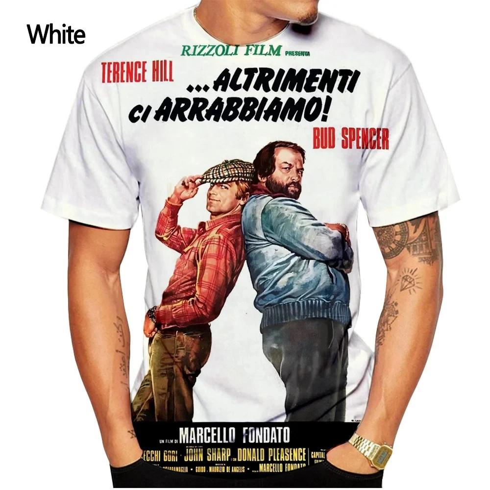 ETST 006 Bud Spencer Terence Hill 3D Print Man/Vrouwen Mode O-hals T-shirts Korte Mouw Man Tops Zomer Oversized Unisex Kleding 2XL