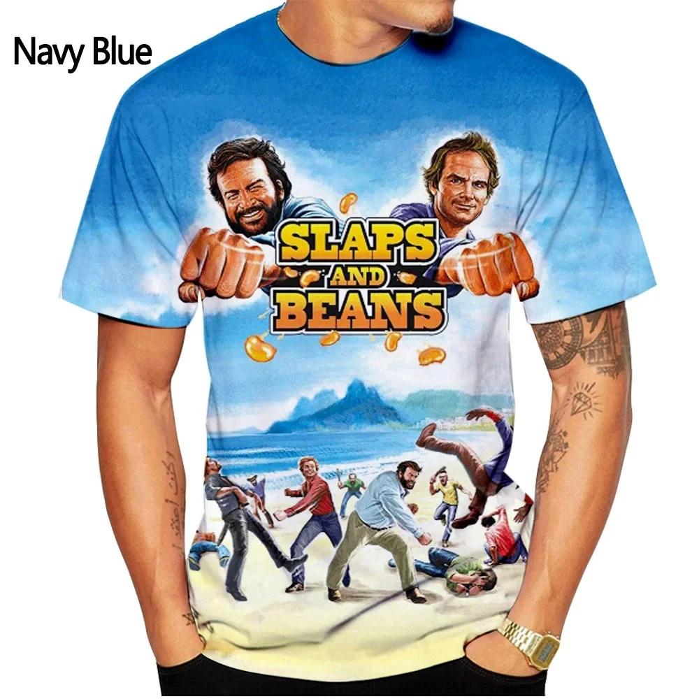 ETST 006 Bud Spencer Terence Hill 3D Print Man/Vrouwen Mode O-hals T-shirts Korte Mouw Man Tops Zomer Oversized Unisex Kleding XL