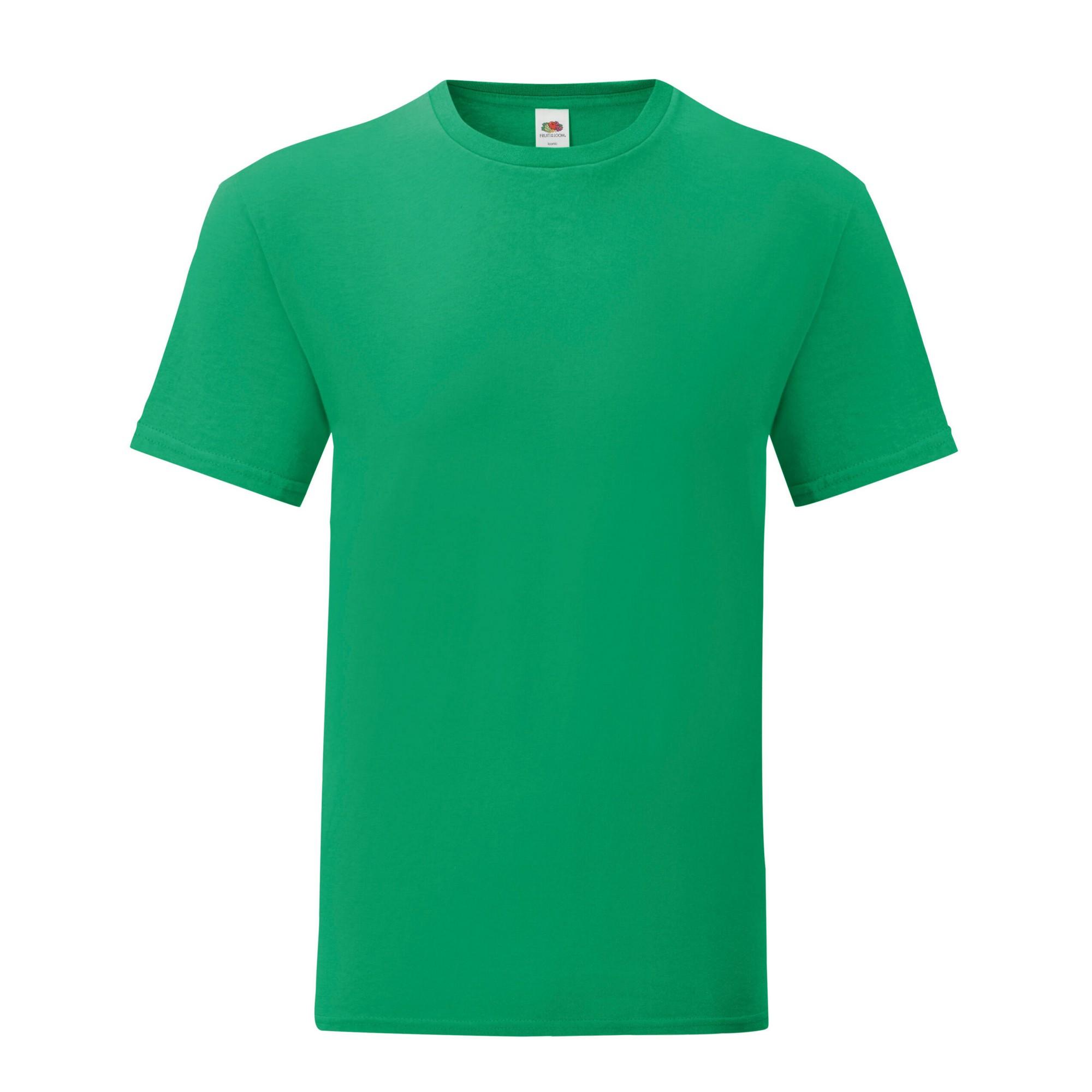 Fruit Of The Loom Heren iconisch 150 T-shirt kelly groene kleur