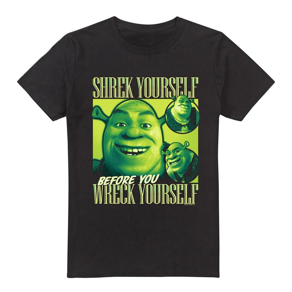 Pertemba FR - Apparel Shrek Mens Shrek Yourself Bootleg T-Shirt S zwart