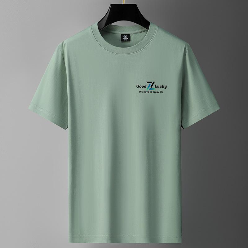 QICED Zomer T-shirt met korte mouwen Heren O-hals Trend Ondershirt L groen
