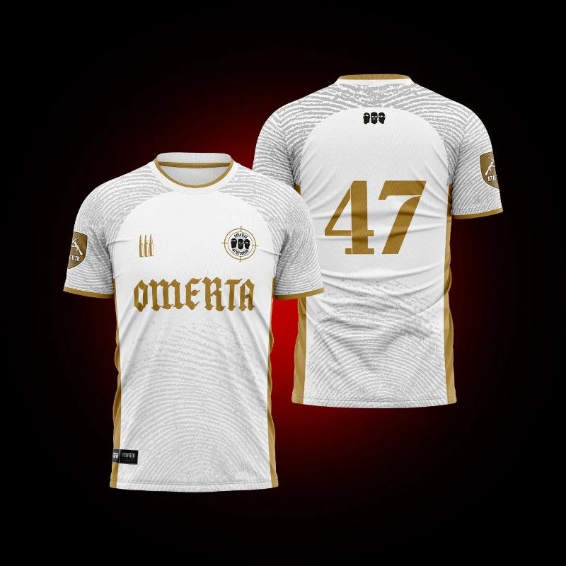 Xuhaijian02 maillot omerta 47 t-shirt heren casual zwart wit top y2k kleding M