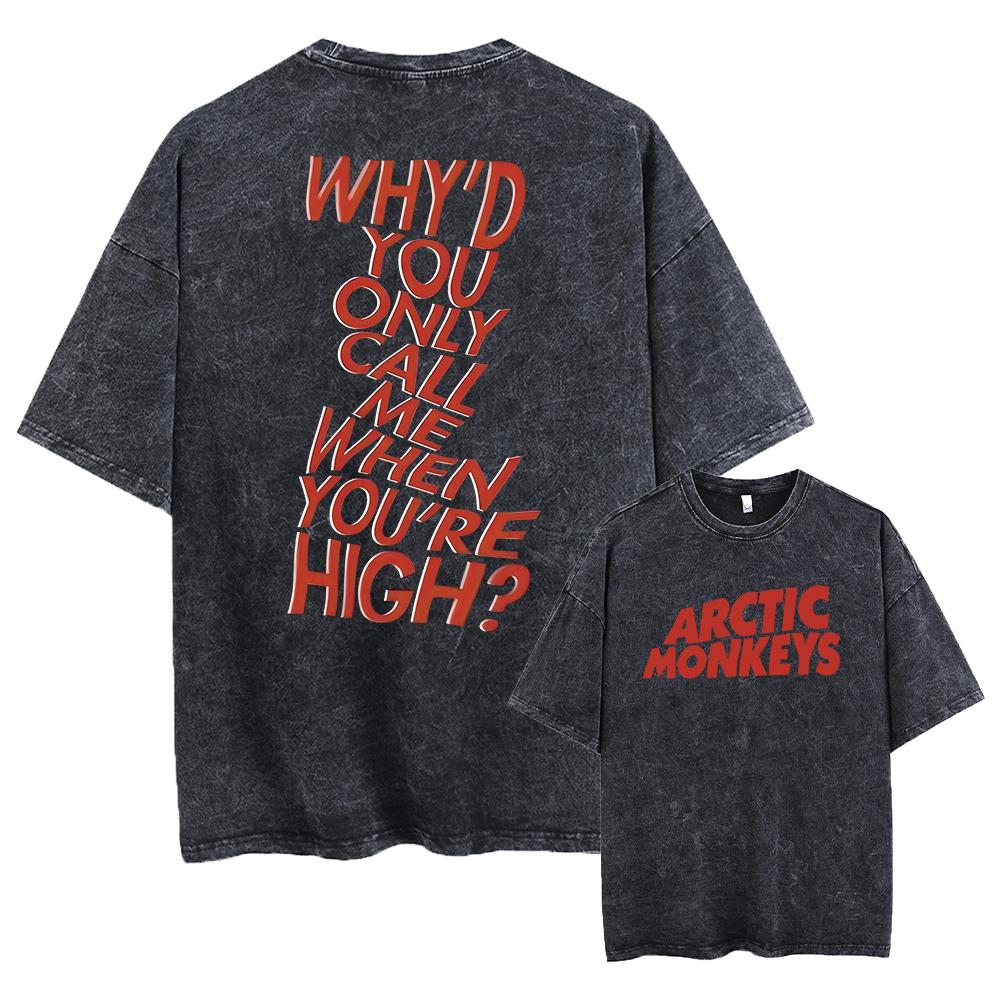 High End Unisex T-shirt Retro Rock Arctic Monkeys Muziek Album Grafisch T-shirt Heren Vintage Gewassen Oversized Korte Mouw T-shirt Y2k Hip Hop Streetwear 3XL