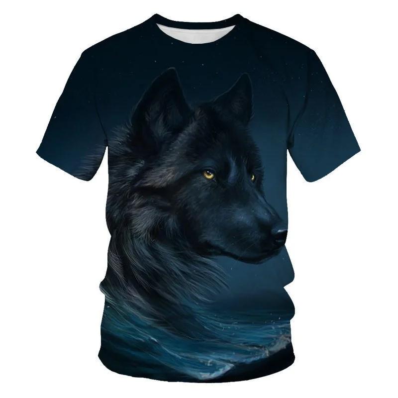 QQ STUDIO Zomer Nieuw dierenpatroon Heren T-shirt met print en leuke elementen O-hals Plus Size Comfortabele top met korte mouwen 6XL