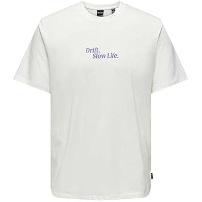 TECHSALES T-shirt - ONLY & SONS - Onskye Reg Photo SS Tee - Coton - Manches courtes - Col arrondi