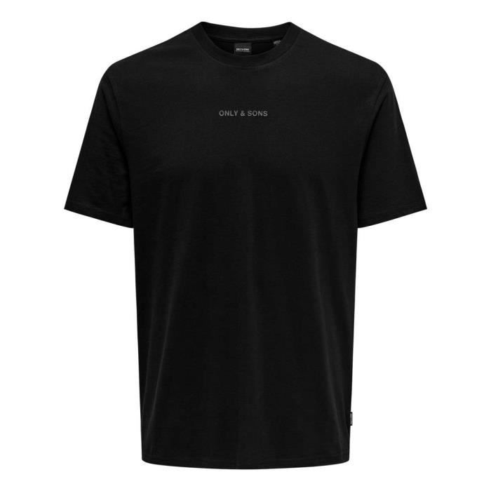 TECHSALES T-shirt - ONLY & SONS - Uni - Manches courtes - Col arrondi - Coupe droite