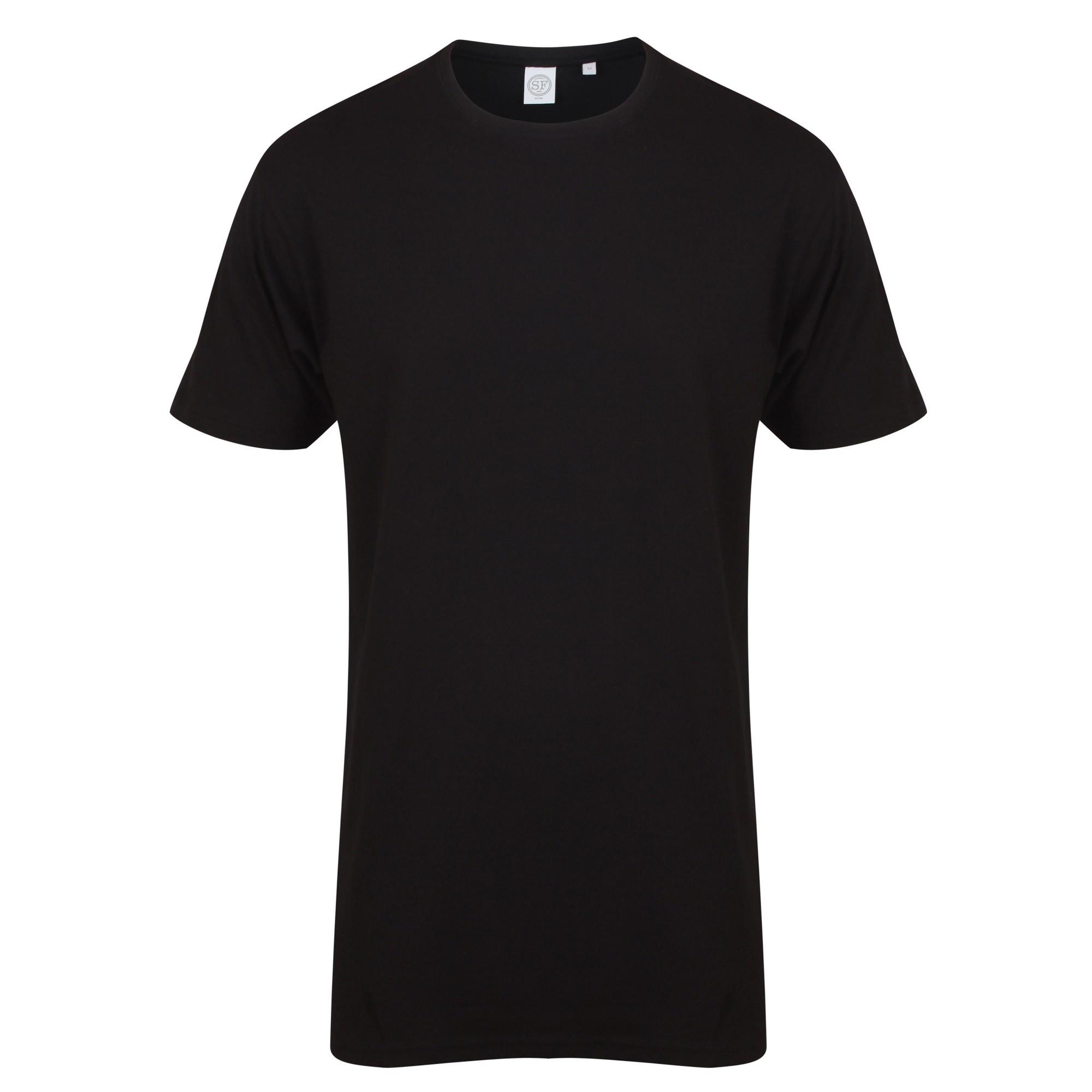 Skinni Fit Skinnifit heren T-shirt met lange zoom en gedimde zoom S zwart