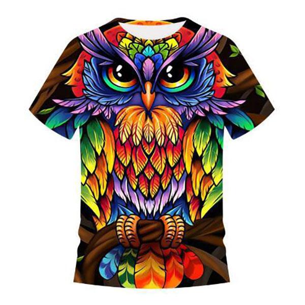 WowClassic Lente Zomer Plus Size Losse Herenkleding Dier 3D Print T-shirt Cartoon Tees O Hals Korte Mouw Top Ademende Man T-shirts M