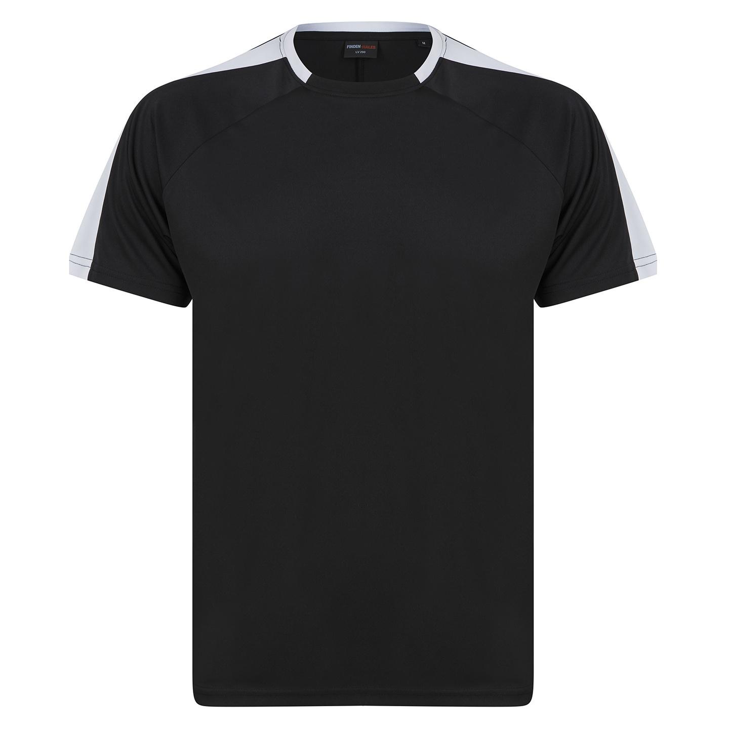 Finden & Hales unisex team-T-shirt voor volwassenen XS wit/zwart