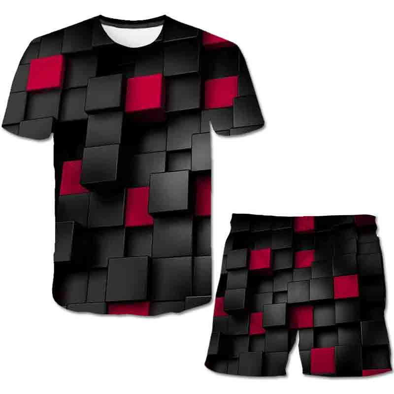 Wengy 2 zomer whirlpool De groene vlam 3D Print Heren Dames Shorts + T-shirt Pak sets heren dameskleding zwemshorts mannelijk 6XL